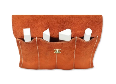 Juego de archivos de afilado de cerámica Spyderco con estuche de cuero gamuza 400F Foto 1 de 4