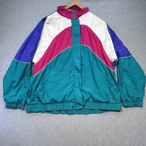 Vintage Bold Spirit Retro Color Block Windbreaker Size Medium - Picture 1 of 6
