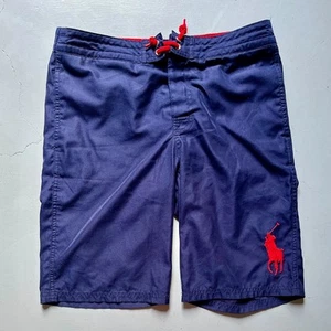 Boys Polo Ralph Lauren Lined Navy Board Shorts Swim Trunks- Size LG (14-16) - Picture 1 of 5