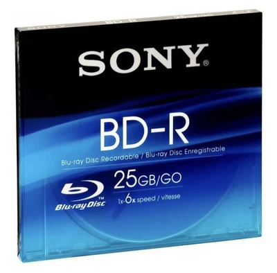 5 x New Sony BD-R 25GB Blu-ray Player 1x to 6x Speed, Sealed - Image 1 of 4