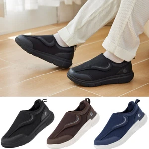 FitVille Mens Extra Wide Fit Diabetic Shoes Adjustable Strap for Swollen Feet - Picture 1 of 53