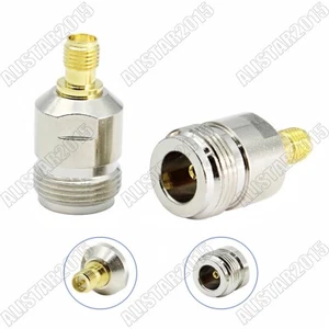 10x N Female Jack to RP-SMA Female Male Pin Straight Connector Adapter SMA/N - Picture 1 of 7