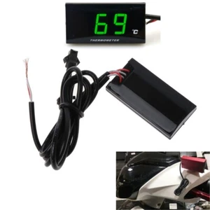 Green/Universal Motorrad Thermometer Digital LCD Wassertemperaturanzeige Sensor - Bild 1 von 8