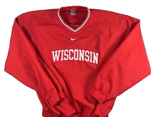 Nike Wisconsin Badgers Center Swoosh Windbreaker Men's Large Pullover Jacket - Picture 1 of 4