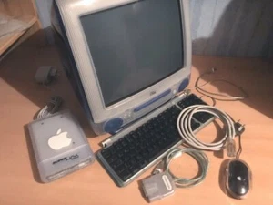 Apple G3 Blau+Original Apple Super Drive, Maus und Tastatur - Bild 1 von 9