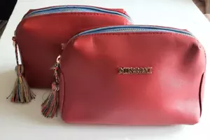 Missoni New Red Zip Cosmetic Case Make-up Pouch - Picture 1 of 12
