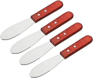 Stainless Steel Straight Edge Wide Butter Spreader Deluxe Sandwich Cream Chee... - Picture 1 of 2