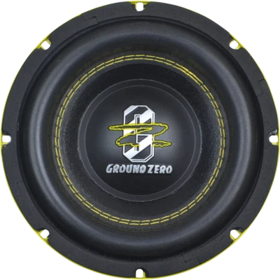 Ground Zero GZRW8XSPL SPL Subwoofer 20 cm Bass gelb  2 x 2 Ohm 1000 Watt - Bild 1 von 3