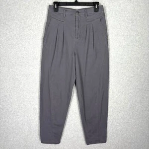 SO Balloon Pleated Pants Junior 9 Lilac Gray Trouser Tapered Baggy High Rise 80s - Picture 1 of 12