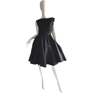 Bill Blass Neiman Marcus Sequin Silk Flower Party Cocktail Dress XS - Picture 1 of 7