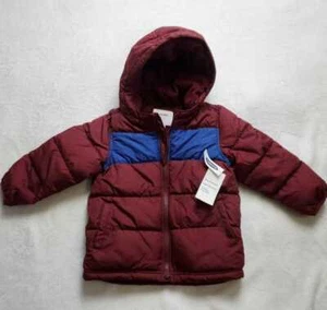 New boys 4T Old Navy retro stripe hooded puffer jacket - Picture 1 of 6