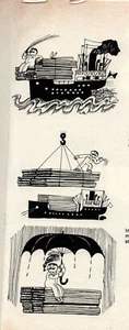 lx C5 - RUBRICA COMMERCIO LEGNO Vignette e pubblicità di Renzo Kollmann 1980 - Foto 1 di 3