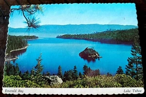SCHÖNE LAKE TAHOE UNBENUTZTE POSTKARTE - EMERALD BAY - VINTAGE 1940er-1950er - Bild 1 von 2