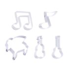 5 Pcs Stainless Steel Cookie Creative Musical Instrument Note Cutting