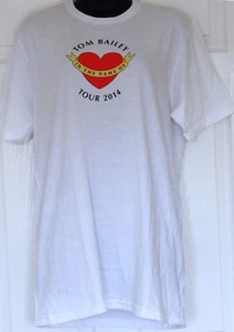 T Shirt Tom Bailey : In the Name Of Love Tour 2014 : UK & USA Dates White - Picture 1 of 2