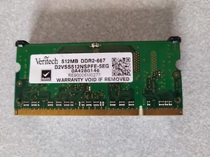512MB RAM D2VSS512NSPFE-EG, DDR2, 667MHz,  PC2-5300, 200 Pin, with heat sink - Picture 1 of 2
