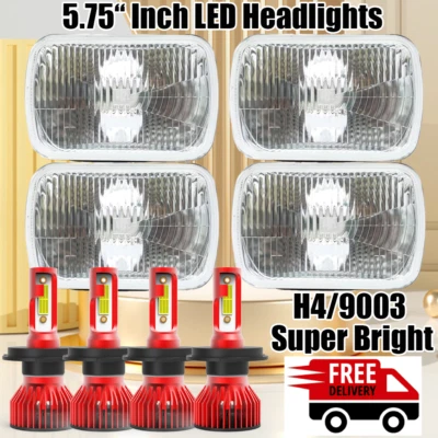 4x Fit Chevrolet G10 G20 G30 1978-1991 4x6" LED Headlights HI-LO Foto 1 de 4