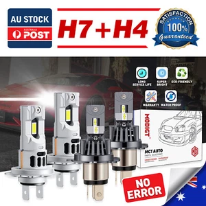 4x H4 H7 LED Headlight Globes Bulbs High Low Blue 6000K With Fan For Ford FALCON - Picture 1 of 17