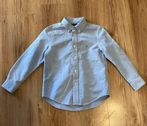 Polo Ralph Lauren Kids Oxford Button Down Shirt Classic Light Blue Size 6 - Picture 1 of 8