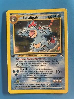 1st Ed Feraligatr Holo Rare 5 Neo Genesis EX - Image 1 of 4