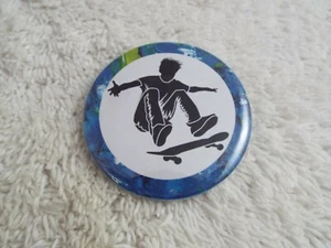 Skateboarder ~ 2-1/4" Button Pinback Pin (B23) - Picture 1 of 2