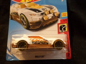 HW HOT WHEELS 2018 HW DAREDEVILS #5/5  RALLY CAT WHITE HOTWHEELS VHTF - Picture 1 of 1