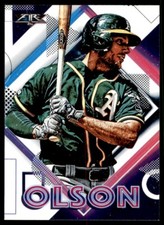 2020 Topps Fire Matt Olson Oakland Athletics #35