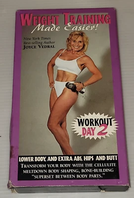Weight Training Made Easy - Workour Day 1 - Joyce Vedral, Ph.D  VHS 2000 - Image 1 of 2