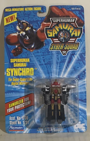 Samurai Syber Squad superhuman action figure toy vtg Playmates MOC 1994 Synchro Cover