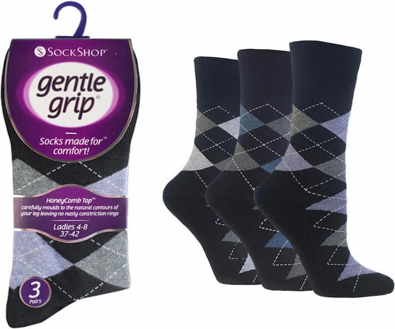 CALCETINES DAMAS AGARRE SUAVE NO ELÁSTICOS UK 4-8 Foto 1 de 3