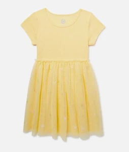 Wonder Nation Girls Short Sleeve Beehive Yellow Tutu Dress Size Medium (7-8) NEW - Picture 1 of 9