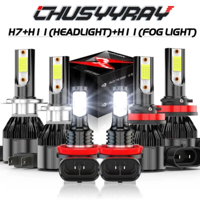 For Mazda MX-5 Miata 2006 2007 2008-2014 Headlights Hi/Low +Fog Light H7+H11+H11 - Image 1 of 4