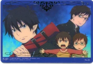 NO.31 trading card Ao no blue Exorcist anime Okumura Rin Yukio gold foil - Picture 1 of 3
