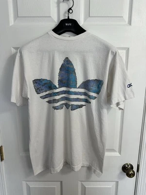 Vintage 90s Adidas Single Stitch T Shirt - White - WOW Y2K L - Image 1 of 4