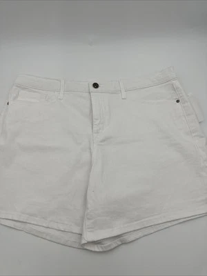 Jessica Simpson Abertura Lateral Corta Blanco Tiro Alto Calce Relajado 5" Entrepierna Para Mujer 14 Foto 1 de 4