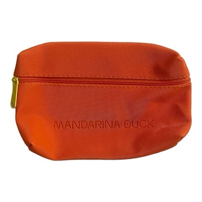 Mandarina Duck Tan Leatherette Toiletry Travel Makeup Bag Excellent Condition - Image 1 of 2