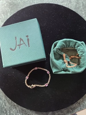 Precioso brazalete John Hardy Jai de plata de ley y amatista Foto 1 de 4