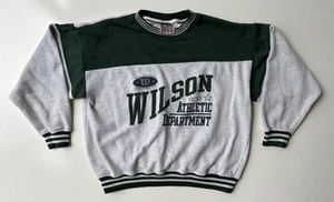 Vtg 80s 90s Wilson Athletic Dept Varsity Crewneck Sweatshirt Sz L Gym Lift - Picture 1 of 10