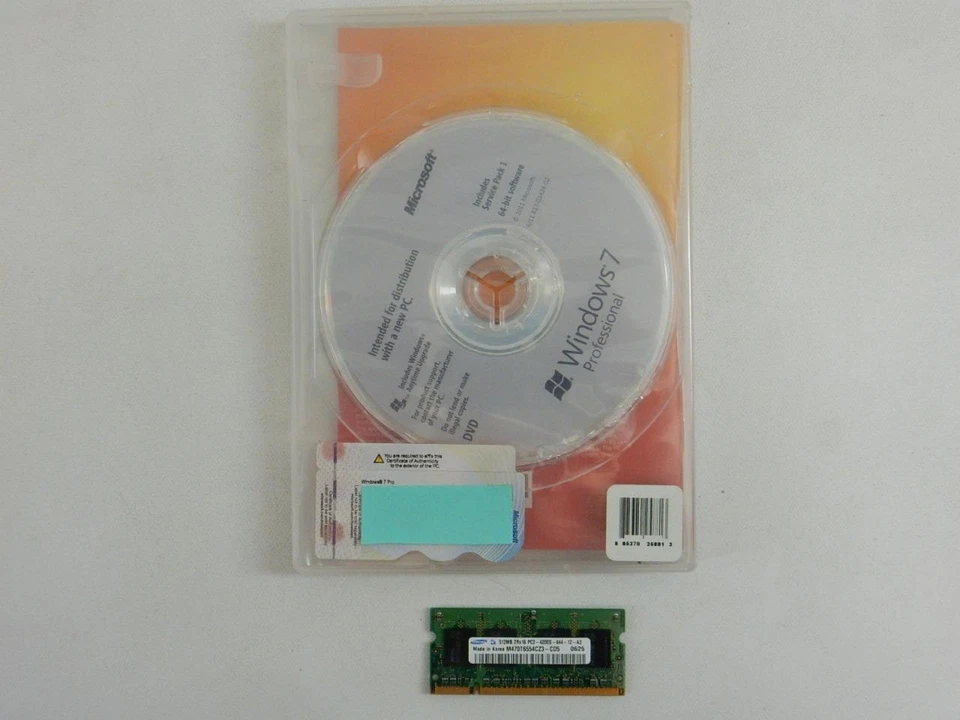 Windows 7 Professional 64-bit w/ Service Pack 1 Installation DVD & Product Key - Image 1 of 3