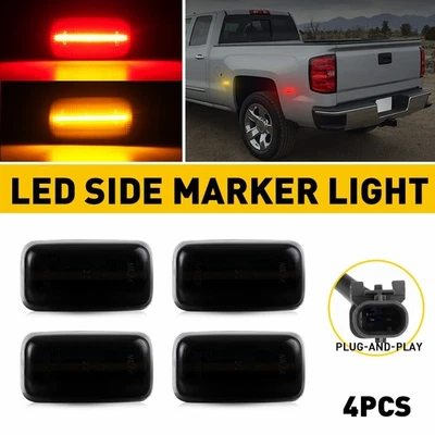4PCS 84402693 LED Side Marker Lights For 2015-23 Chevrolet Silverado 2500/3500HD - Image 1 of 4
