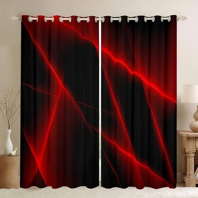 Cortinas Arte Abstracto para Dormitorio Salón Niñas Niños (2 Paneles, 42 x 63 I... Foto 1 de 4