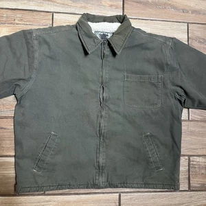Vintage Pineapple Connection Mens M Green Work Jacket Sherpa Lined - Picture 1 of 10