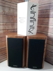​VINTAGE Infinity RS Series Bookshelf Speakers Pair - Polycell - Oak Finish -... - Picture 1 of 9