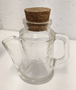 WMF Glass Peanut Dispenser Nut Can Cork Stopper Vintage German Barware - Picture 1 of 8