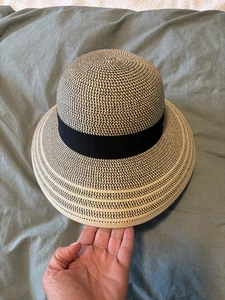Magid Ribbon Bow Straw Garden Hat - Picture 1 of 3