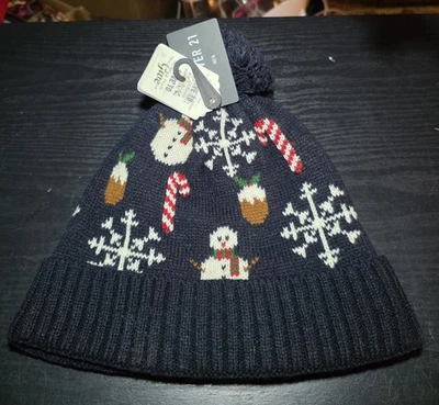 Forever 21 Hombres Navidad Invierno Tossle Gorra Sombrero Talla Única Toque Gorro Muñeco de Nieve Foto 1 de 4