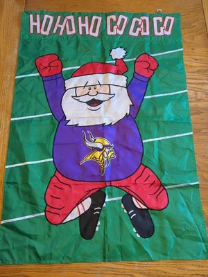 Minnesota Vikings Santa Banner Flag 40x28 inches - Image 1 of 4