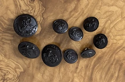 Lote de 9 botones de uniforme vintage del Cuerpo de Marines de los Estados Unidos Foto 1 de 4