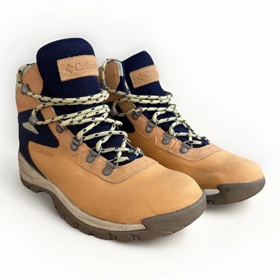 Columbia Mujer 9.5 Newton Ridge Plus Impermeable Amped Senderismo Bota Azul Melocotón Foto 1 de 4