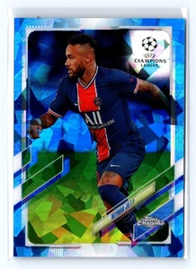 2020-21 Topps Chrome UEFA Champions League Sapphire Edition Neymar Jr #16 PSG - Picture 1 of 2